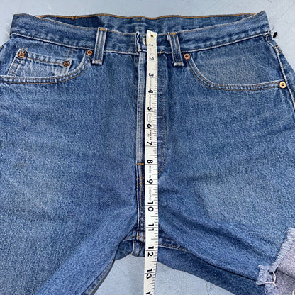 Levis 501 Vintage 80s USA XX Shorts Cut Off Blue Light Wash 32x32 Act 31x6