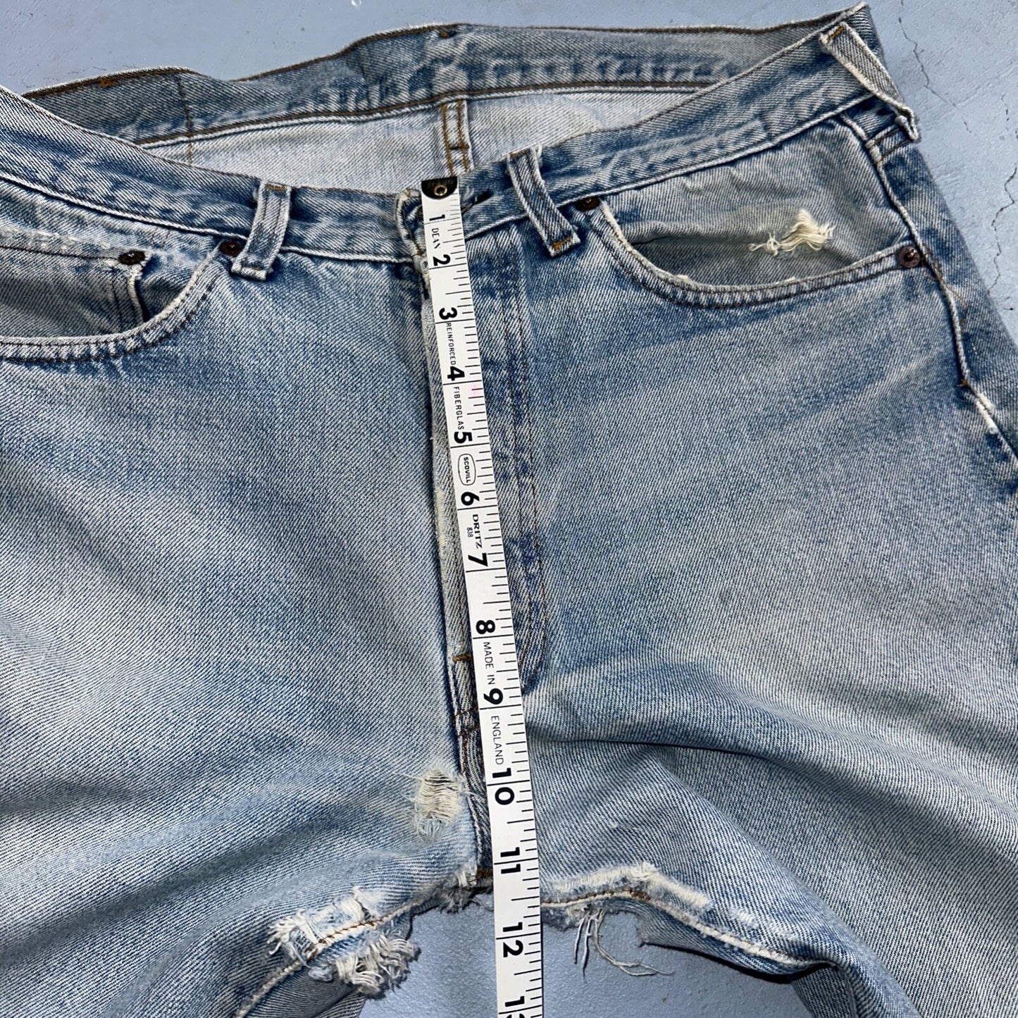 Levis 501 Vintage 80s Redline Selvedge USA XX Jeans Light Wash 34x40 Act 32x36