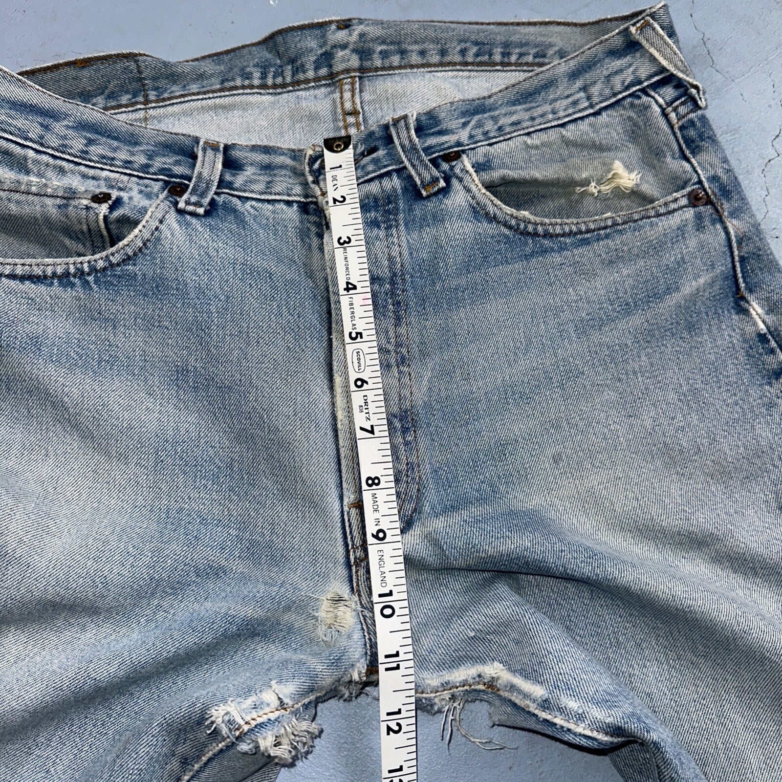 Levis 501 Vintage 80s Redline Selvedge USA XX Jeans Light Wash 34x40 Act 32x36