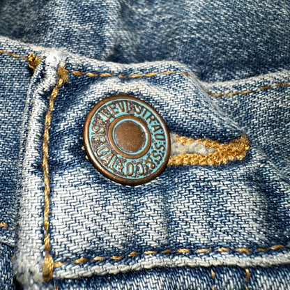 Levis 505 Vintage 90s USA XX Jeans Blue 501 Thrashed Med Wash 36x36 Act 36x30
