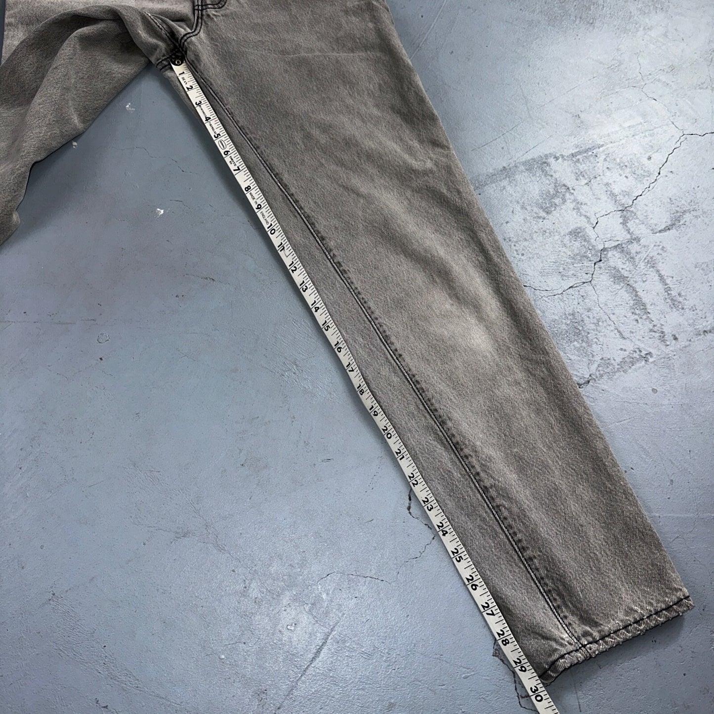 Levis 501 Vintage 90s USA XX Straight Leg Jeans Black Faded Grey Wash Act 25x30