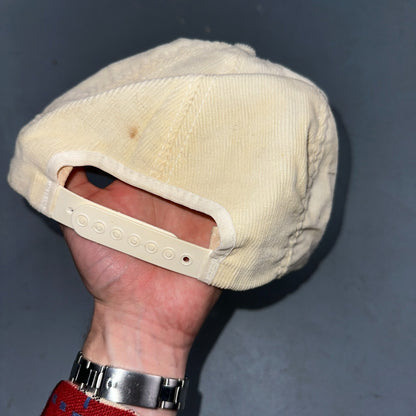 General Mills Corduroy VTG Hat Cap Snapback White USA Cereal Fun Tasty Logo