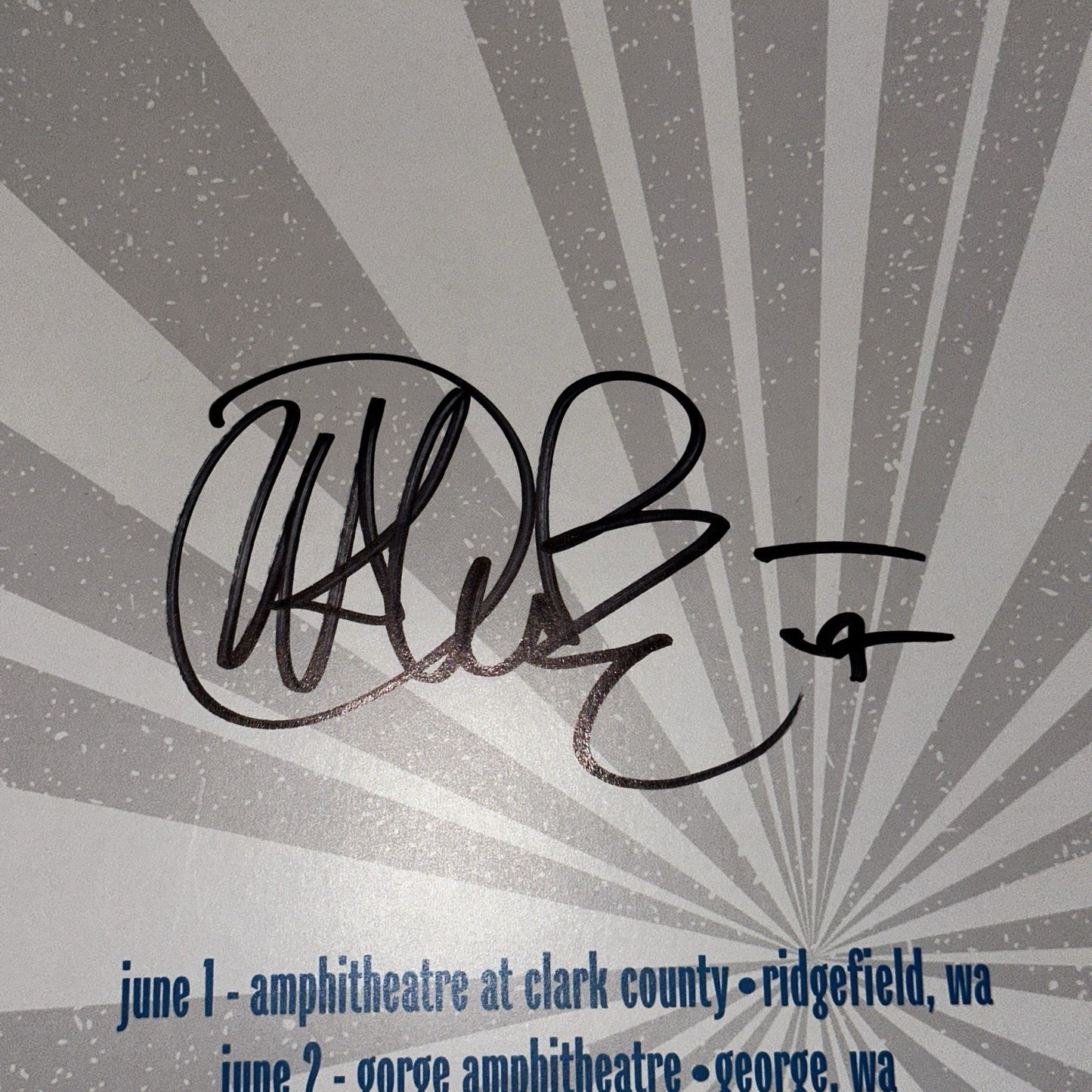 John Mayer Autographed 2007 Summer Tour Poster Signed Continuum Music 14×22