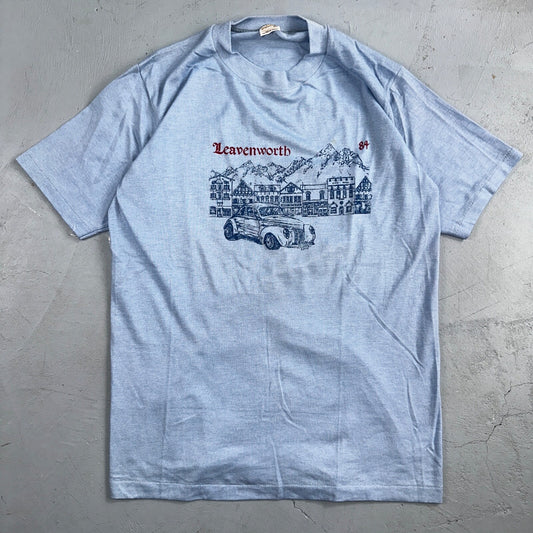 Leavenworth 80s Sportswear Oregon VTG T Shirt Cars Racing Old Fun 1984 Graphic