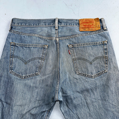 Levis 501 Vintage Y2K XX Straight Leg Jeans Blue Light Wash 35x34 Act 34x32