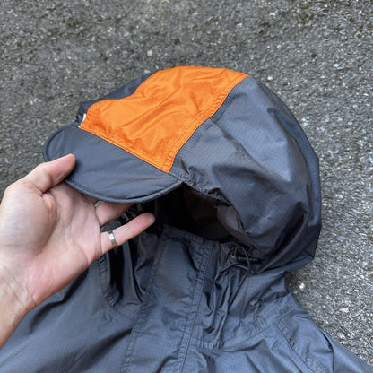 REI VTG Gore-Tex Orange GTX Shell Paclite Waterproof Jacket Mens Medium Black