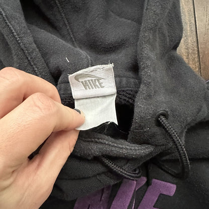 Nike Boys Sweater L Black Hoodie Logo Swoosh Pockets Pockets Long Sleeve Skate