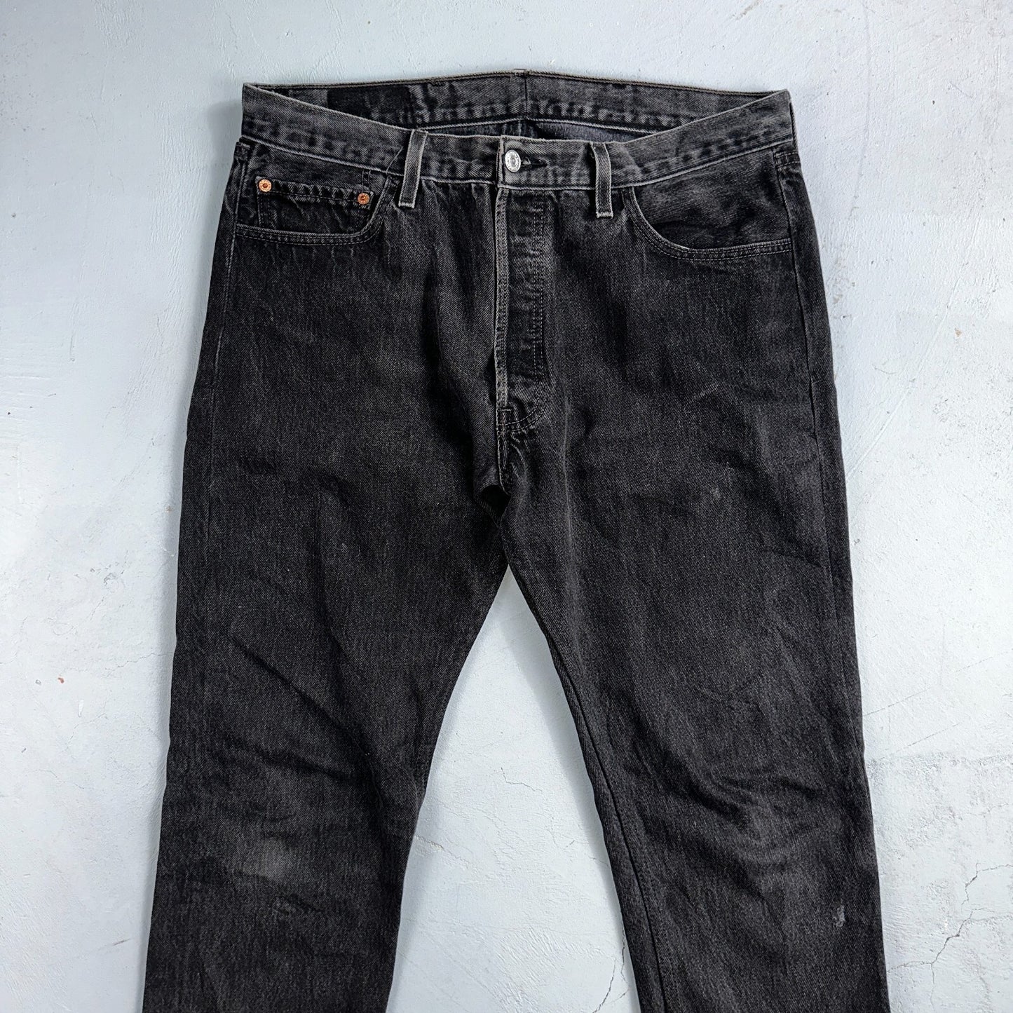 Levis 501 Vintage Y2K Mexico XX Straight Leg Jeans Black Wash 34x31