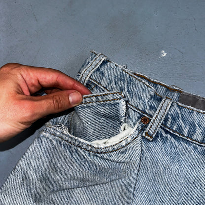 Levis 550 Vintage 90s USA Orange Tab Relaxed Blue Ligh Wash Jeans 36x32 Ac 33x30