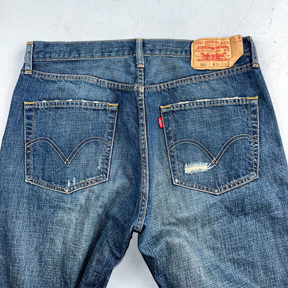 Levis 501 Vintage 90s XX Straight Leg Jeans Y2K Med Wash 34x34 Act 33x34
