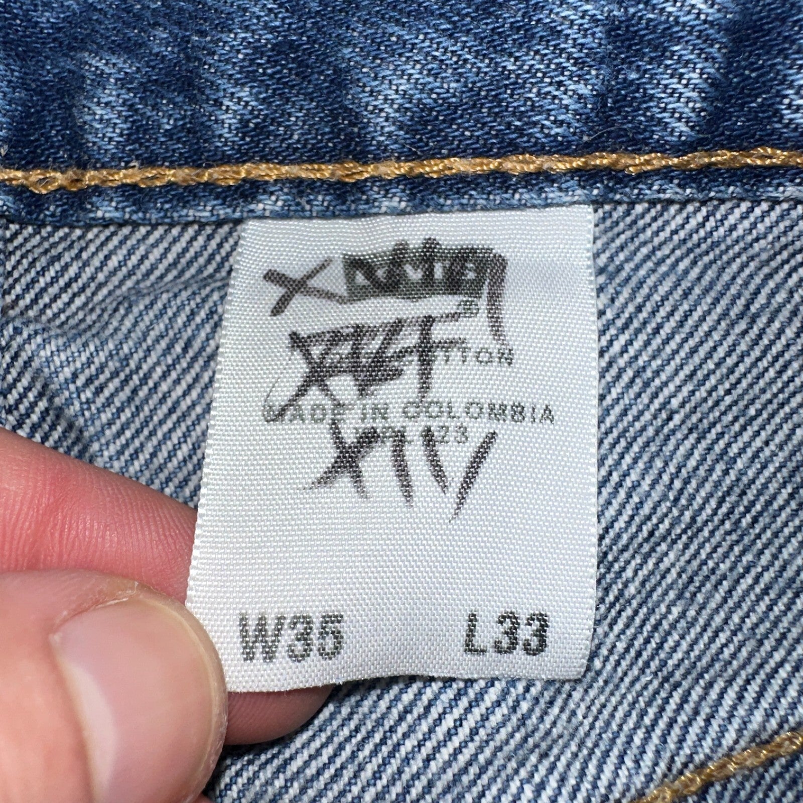 Levis 501 Vintage Y2K XX Straight Leg Jeans Blue Med Wash 35x33 Act 34x29