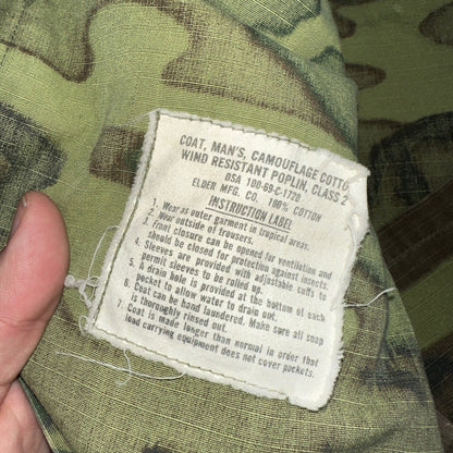 USMC 1968 Military Camouflage Wind Resistant Poplin Coat Camo Jacket Alpha 60s