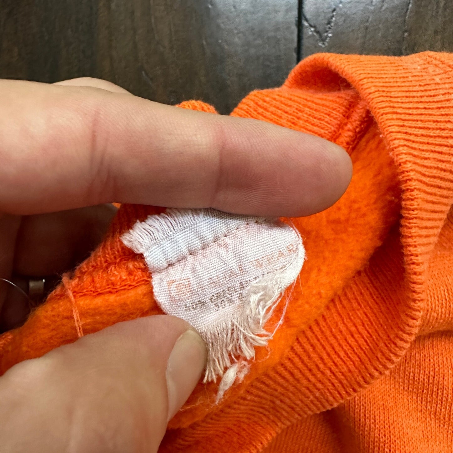 VTG 1960s Rockabilly Sweatshirt Sweater 60s 70s Blank Basic Afterhood USA Orange