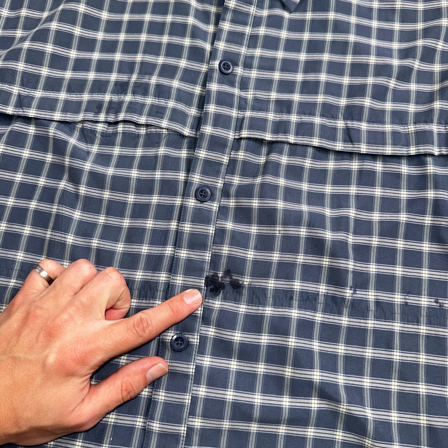 Nike VTG ACG Shirt Mens XL All Conditions Gear Button Hiking Short Sleeve Plaid