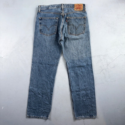 Levis 501 Vintage Y2K XX Straight Leg Jeans Blue 2003 Med Wash 34x32 Act 33x30