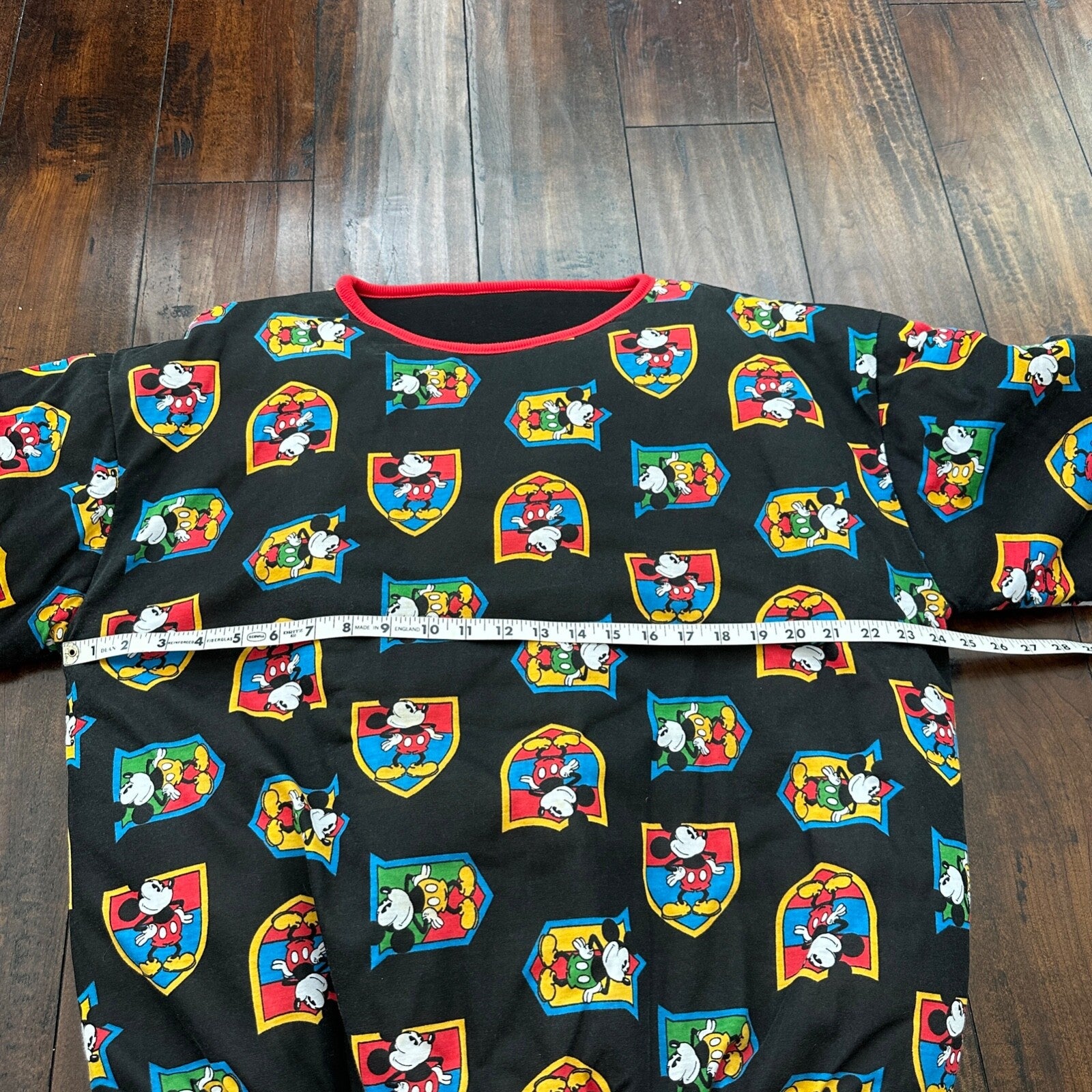 VTG 90s Disney Mickey Mouse Reversible Sweater Donn Kenny Rare World Comic Rap