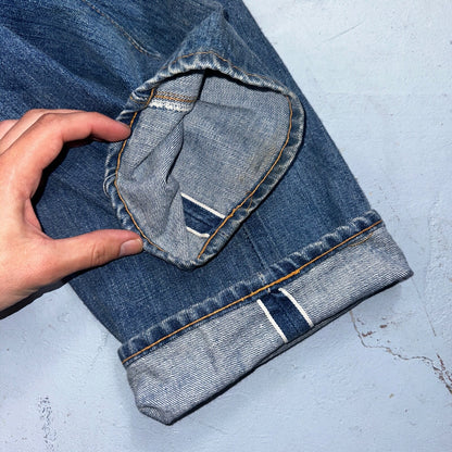 Levis 501 Vintage 70s SS Redline Selvedge USA XX Jeans Med Wash 30x31 Act 28x27