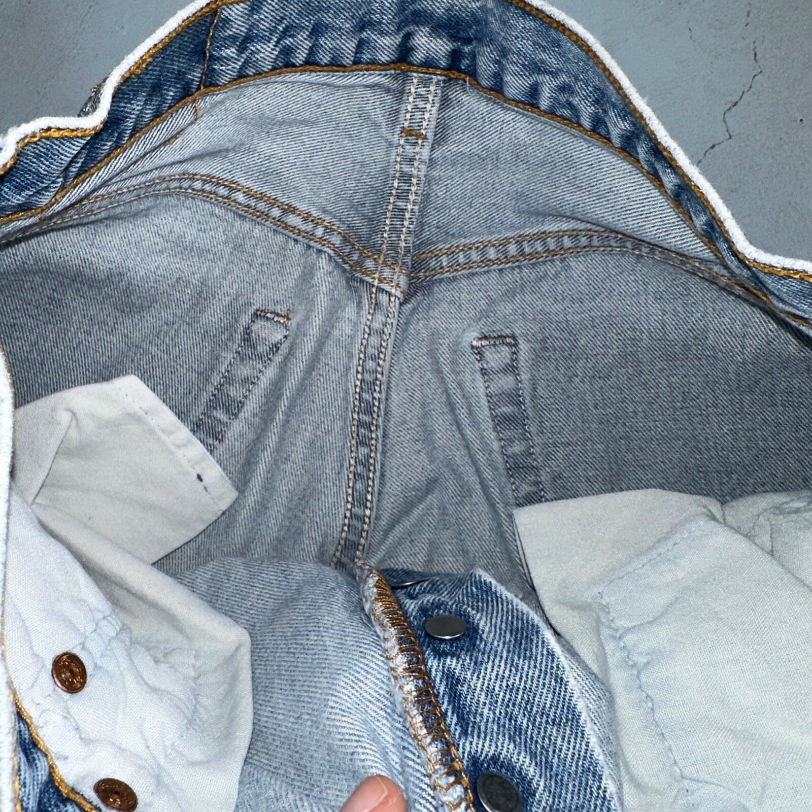 Levis 501 Vintage Y2K XX Straight Leg Jeans 90s Blue Light Wash 33x30 Act 32x28