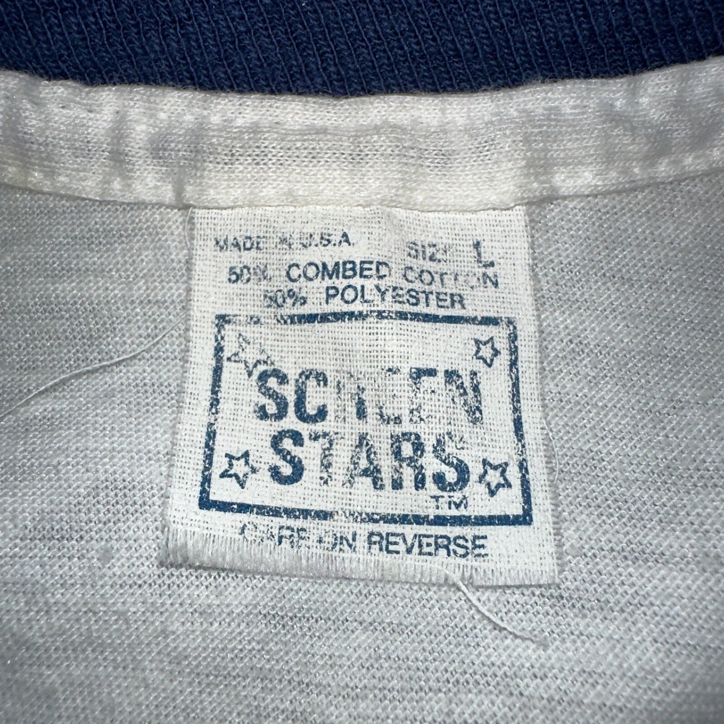 Champion McNary High School Oregon VTG T Shirt 7UP Soda Screen Stars Ringer 80s