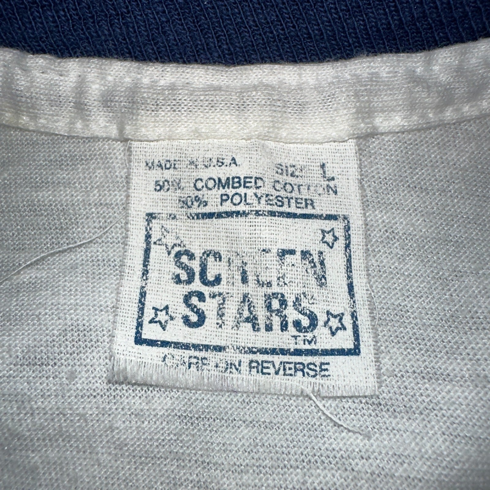 Champion McNary High School Oregon VTG T Shirt 7UP Soda Screen Stars Ringer 80s