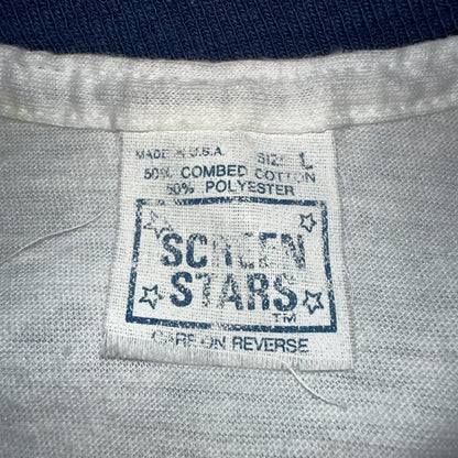 Champion McNary High School Oregon VTG T Shirt 7UP Soda Screen Stars Ringer 80s