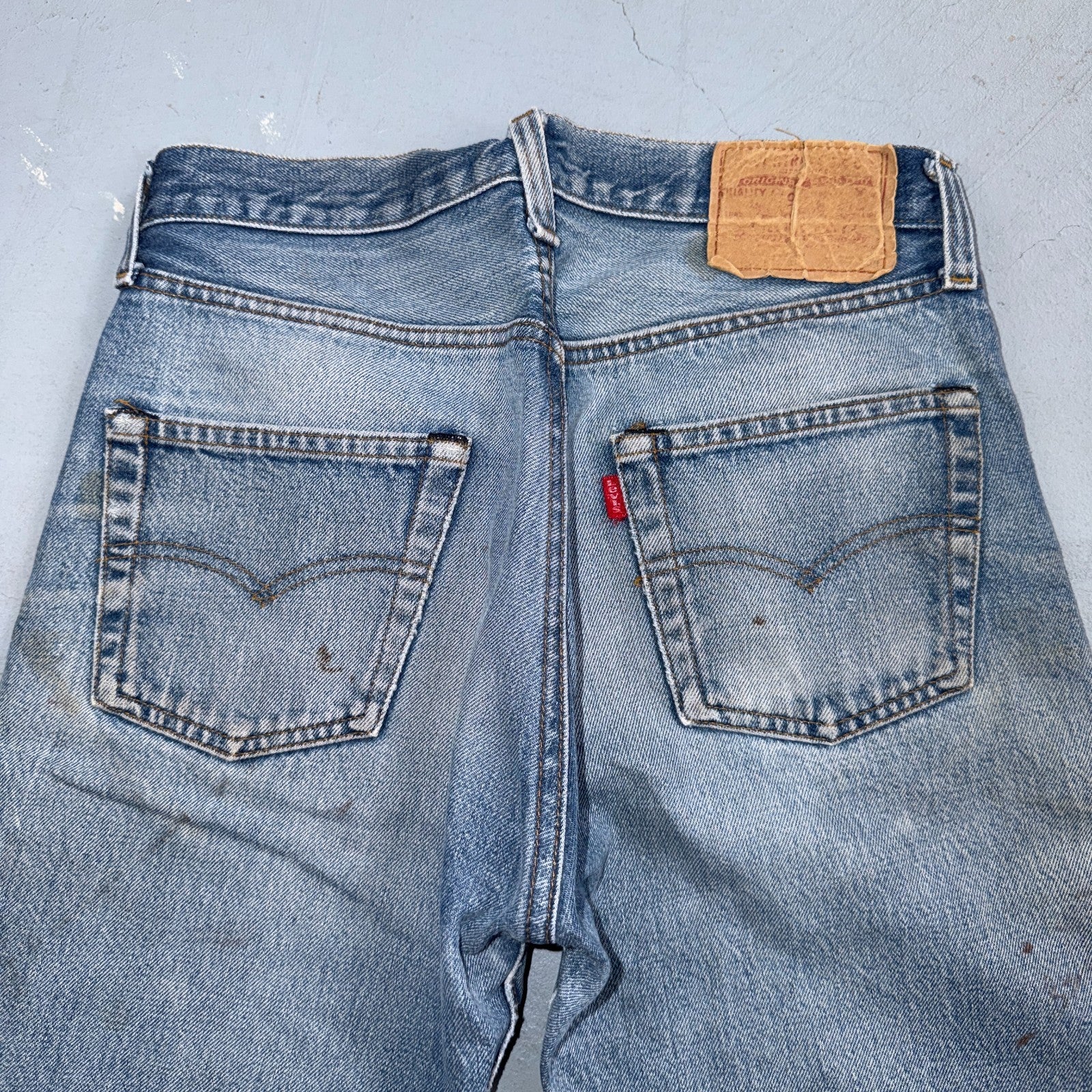 Levis 501 Vintage 80s Redline Selvedge USA XX Jeans Light Wash Act 28x30