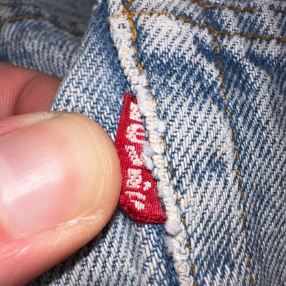 Levis 501 Vintage 80s USA XX Straight Leg Jeans Blue Light Wash 38x33 Act 34x29