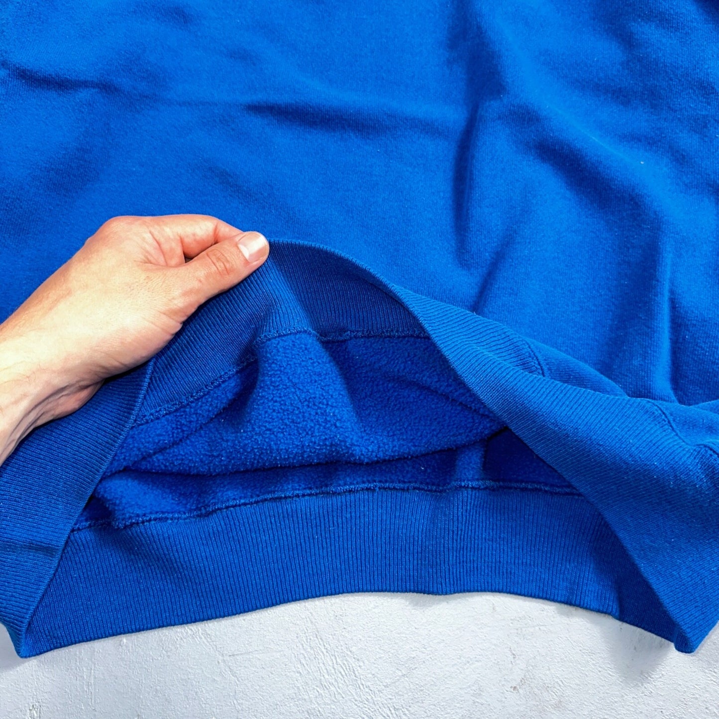 1990s VTG Hanes Sport Blank Sweatshirt XL Blue Made In USA Crewneck Basic