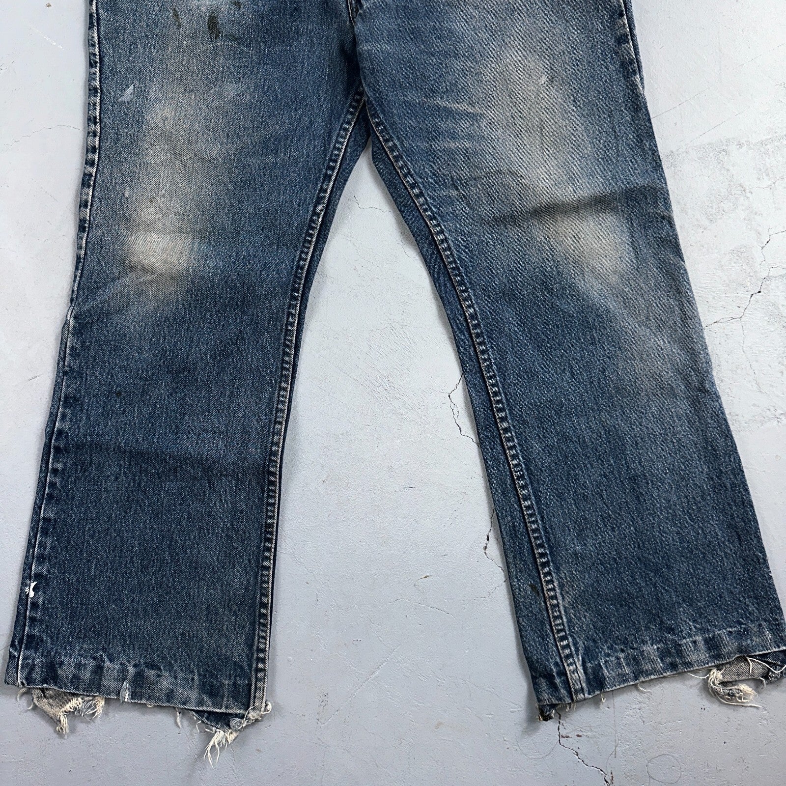 Levis 517 Vintage 80s USA Orange Tab Bootcut Flare Blue Worn Jeans Act 32x25