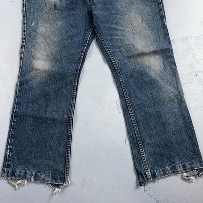 Levis 517 Vintage 80s USA Orange Tab Bootcut Flare Blue Worn Jeans Act 32x25