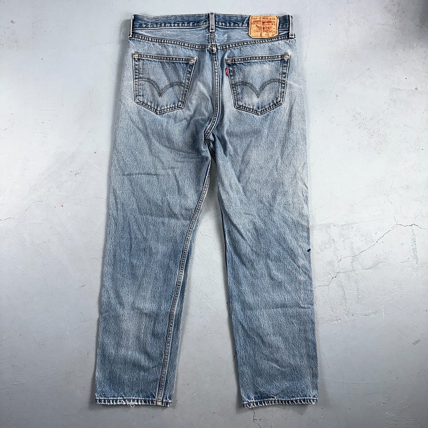 Levis 501 Vintage 90s XX Straight Leg Jeans Y2K Light Wash 36x34 Act 33x29