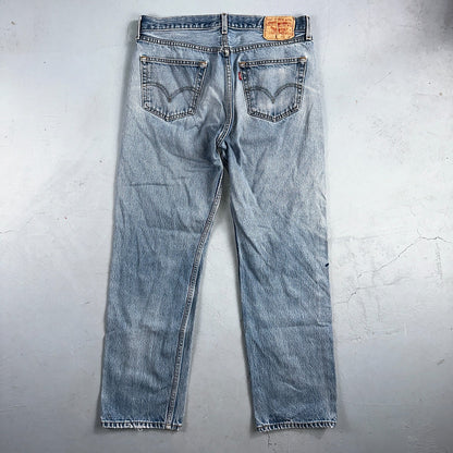 Levis 501 Vintage 90s XX Straight Leg Jeans Y2K Light Wash 36x34 Act 33x29