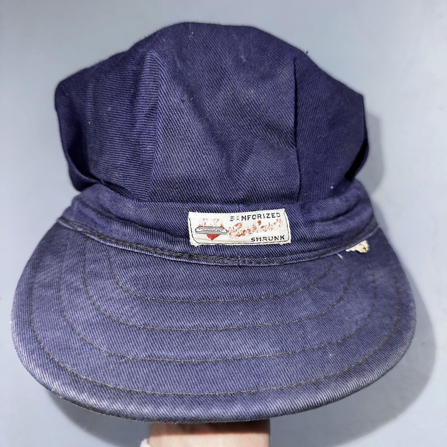 Vintage 1960s 60s Carhartt Union Workwear Engineer Cap Hat Conductor Heart Logo