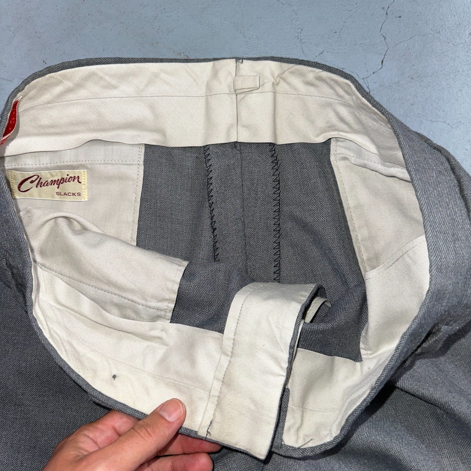 VTG 1960s Champion Pleated Trousers Dress Slacks Pants Size 34x32 MCM Rockabilly