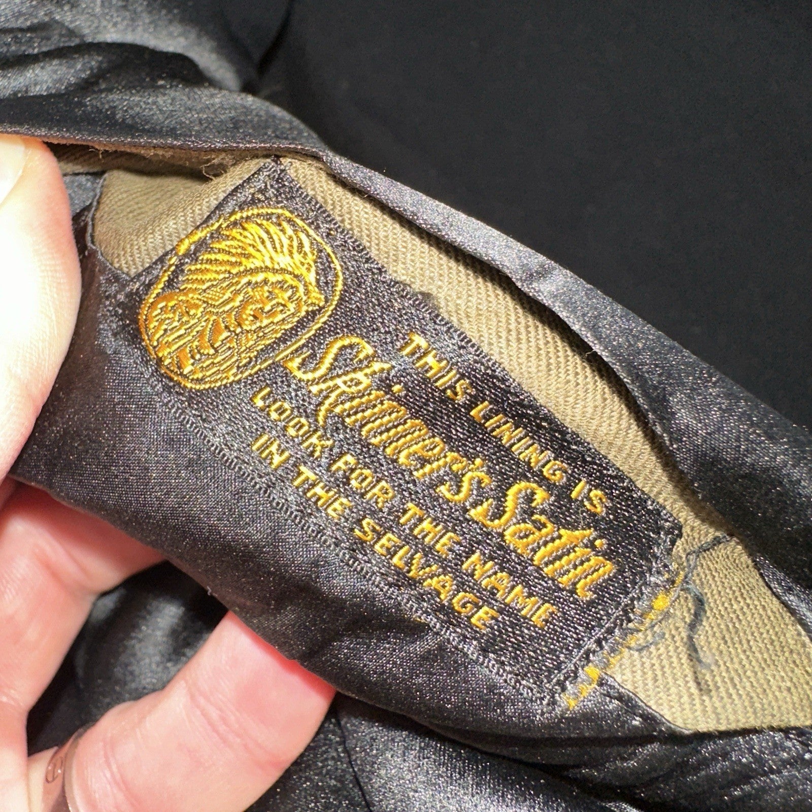 VTG 1930s Mens 1 PC Suit Tuxedo Coat Jacket Black 20s Antique Skinners Satin