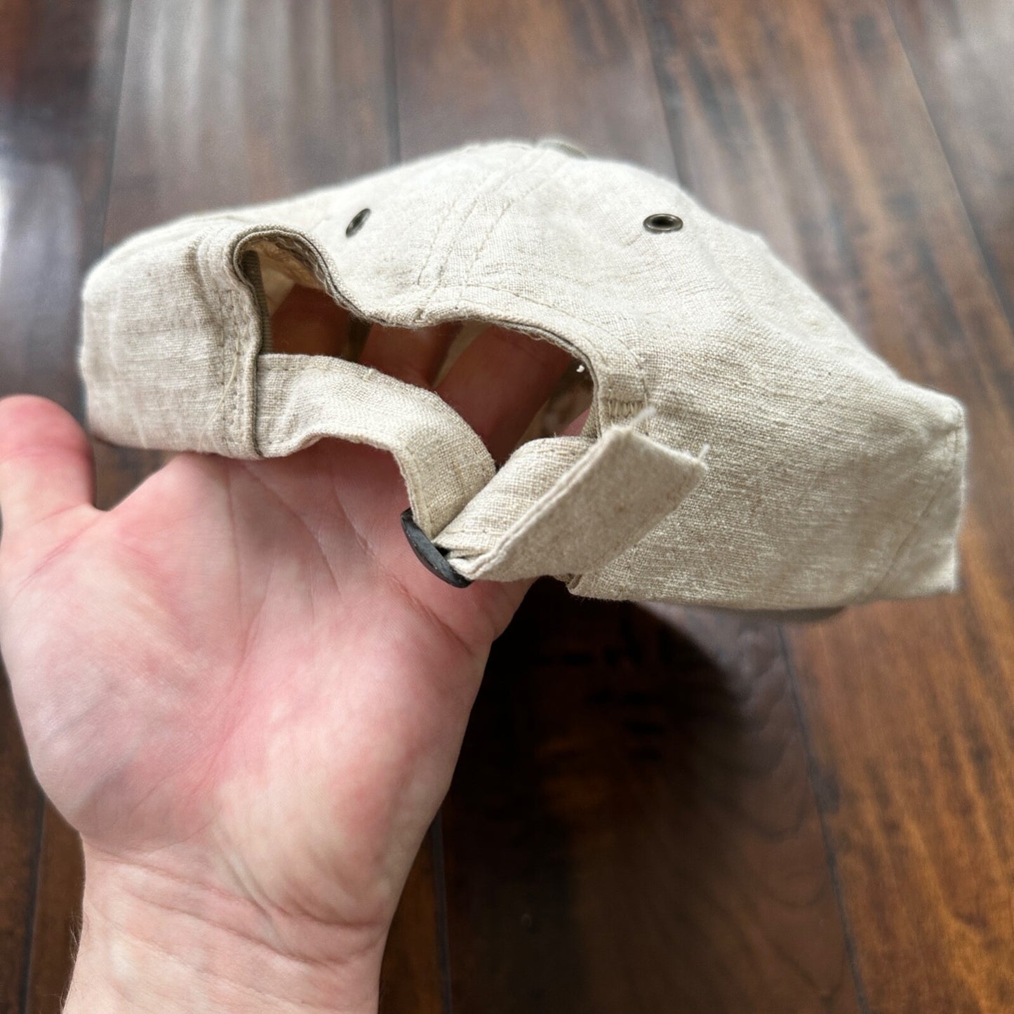 Disney Winnie Pooh and Friends Piglet VTG Hat Cap Snapback 90s USA Beige