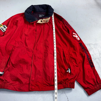 Nautica Jacket Adult Large Full Zip USA 90s Performance Mens N1 Red Rare