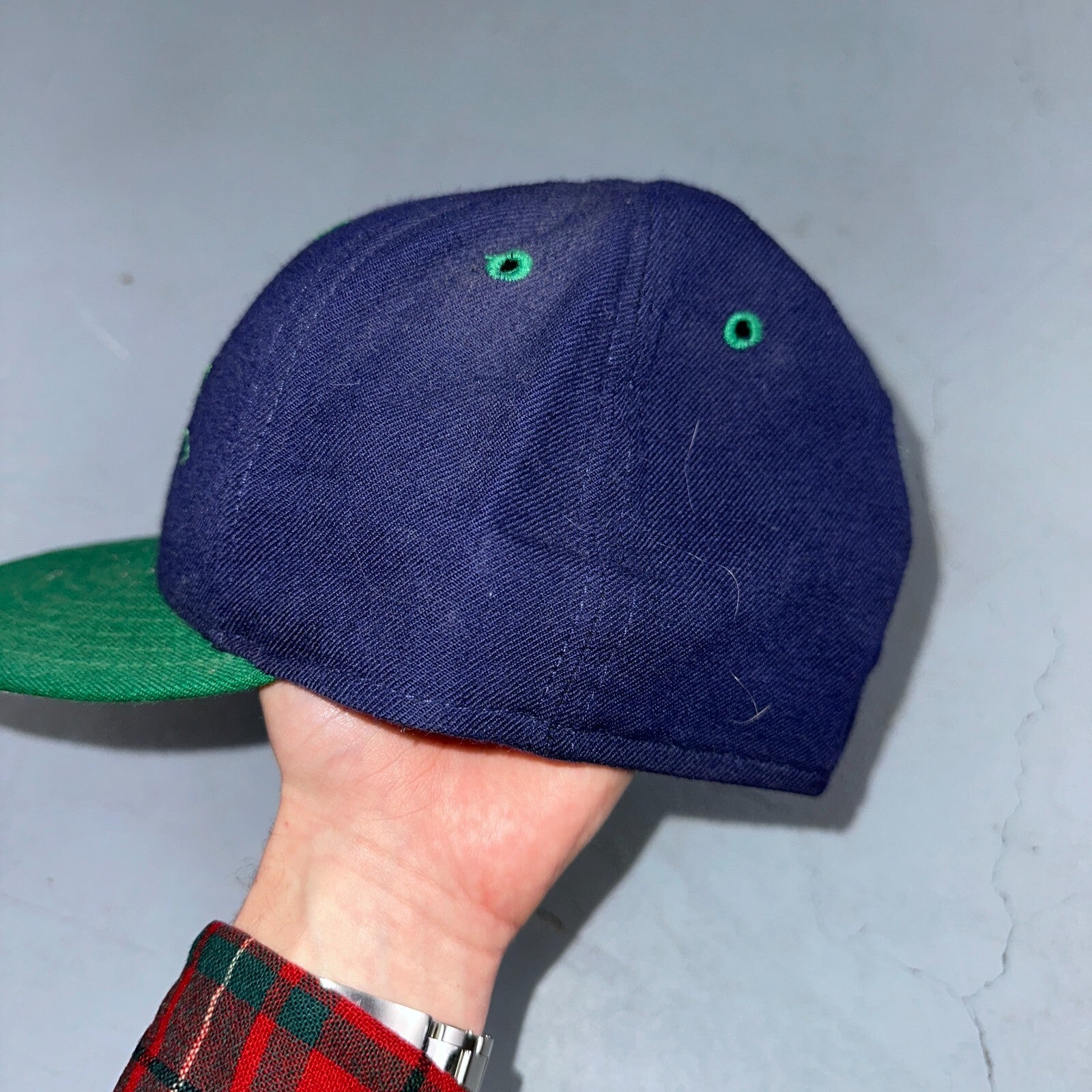 Eugene Emeralds Ems Fitted 7 3/8 Hat Minor League Professional Baseball VTG Wool