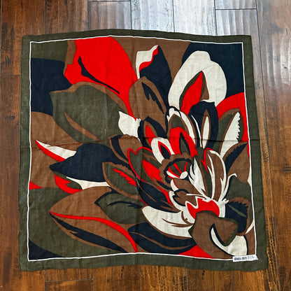 Amanda Smith Square Scarf Wrap 100% Rayon  30x30 multicolor Cloth Hanker-chief