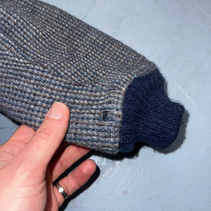 PENDLETON VTG USA Men’s Medium Blue Insulated Wool Bomber Jacket Broken Zipper