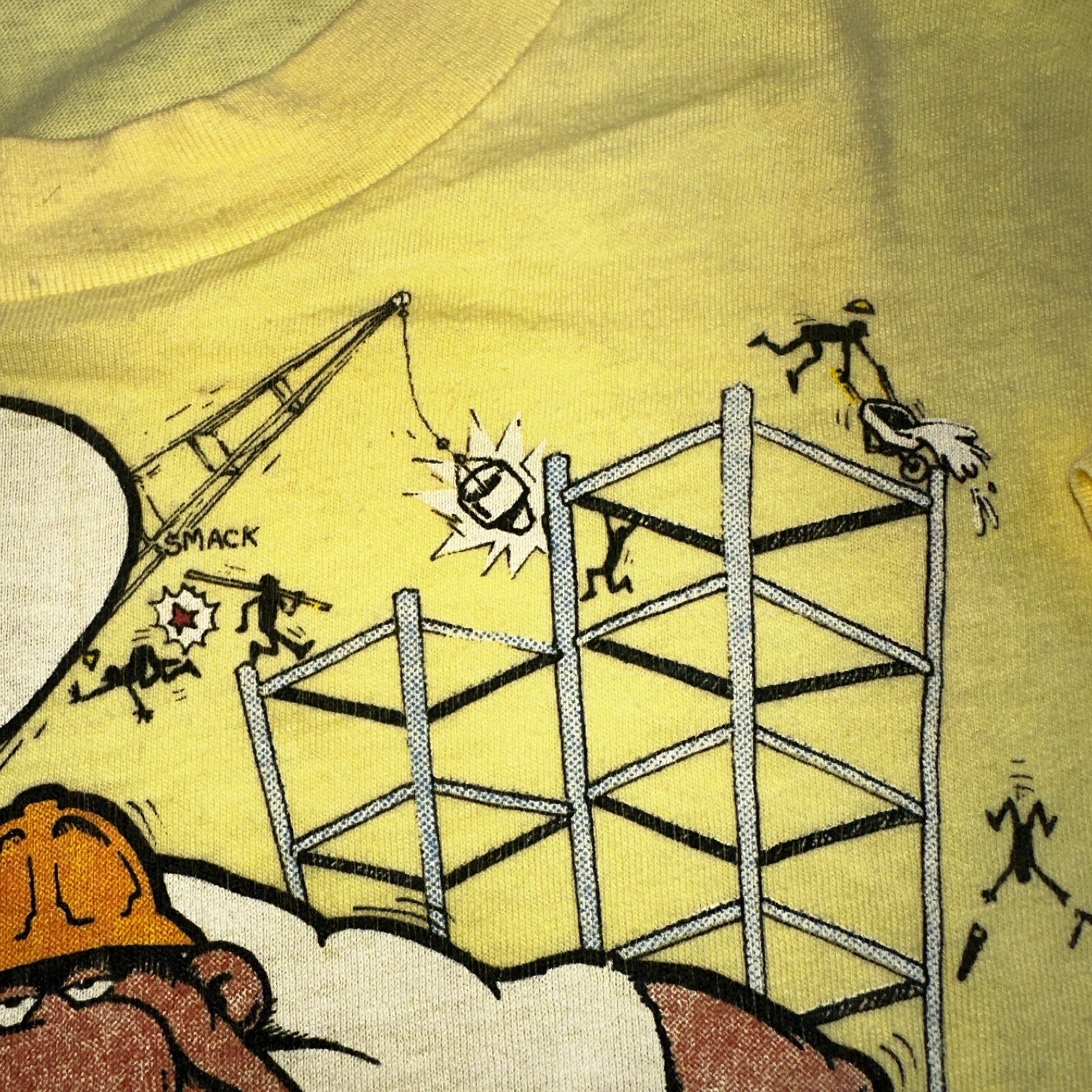 USA Construction 1970s Belton VTG T Shirt 70s Funny Humor Joke Fix It Graphic Te