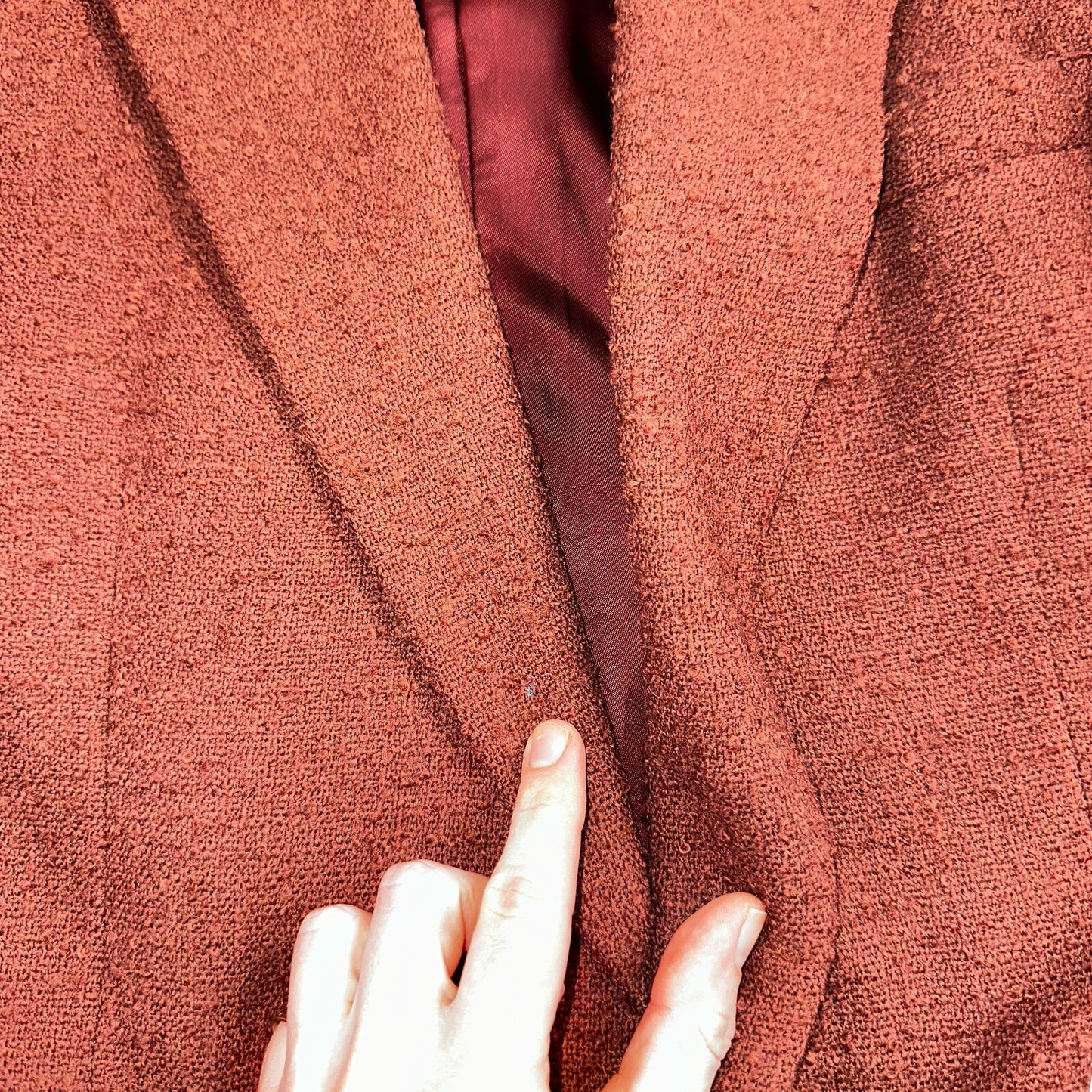 VTG Mens Suit 38 Jacket Sport Coat Rockabilly 80s 90s Red Orange Pierre Cardin