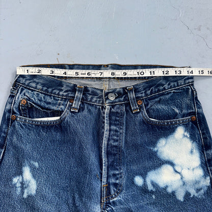 Levis 501 Vintage 80s Redline Selvedge USA XX Jeans Bleach Wash 30x34 Act 28x30