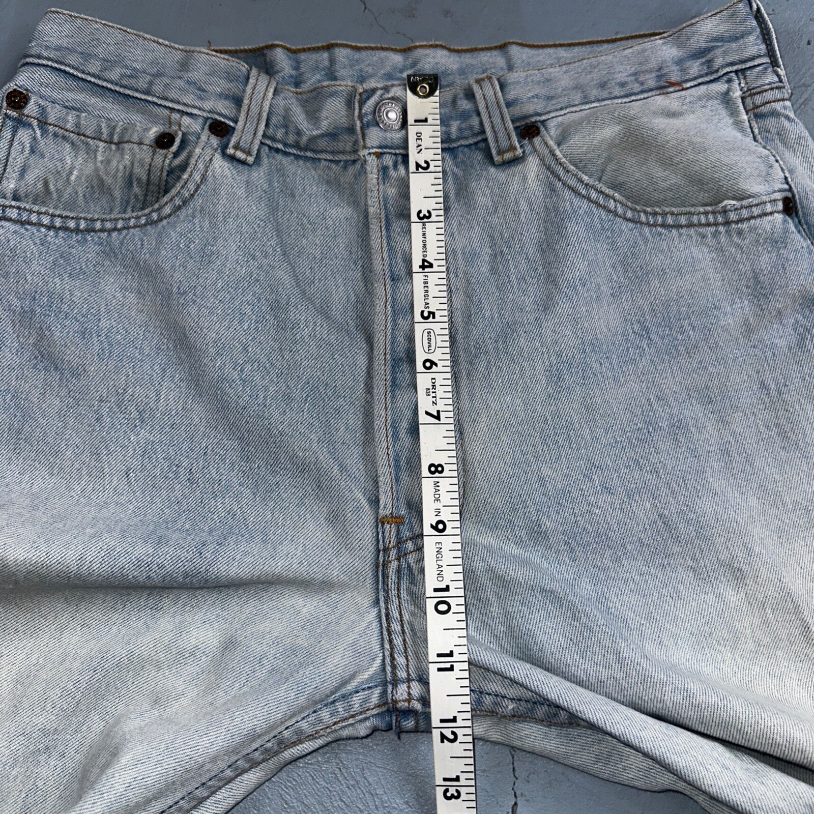 Levis 501 Vintage 90s USA XX Straight Leg Jeans Blue Light Wash 34x38 Act 30x33