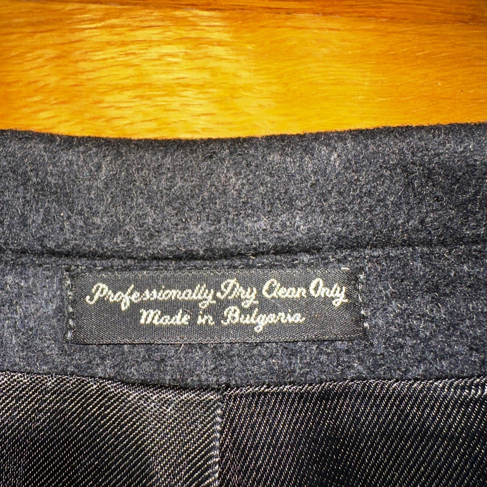 Silver Cloud Mens Coat 44R Black Cashmere Blend Italy Peacoat Jacket Long Winter