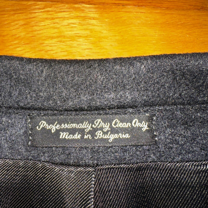 Silver Cloud Mens Coat 44R Black Cashmere Blend Italy Peacoat Jacket Long Winter