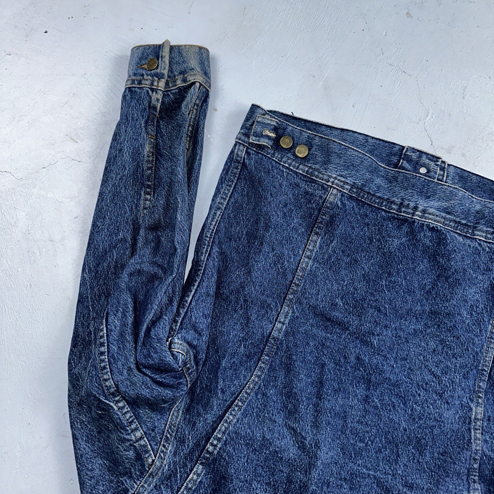 Vintage Lee Denim Jacket 40 M Western Bike Ride Cowboy Ranch Farm 153438 Jean