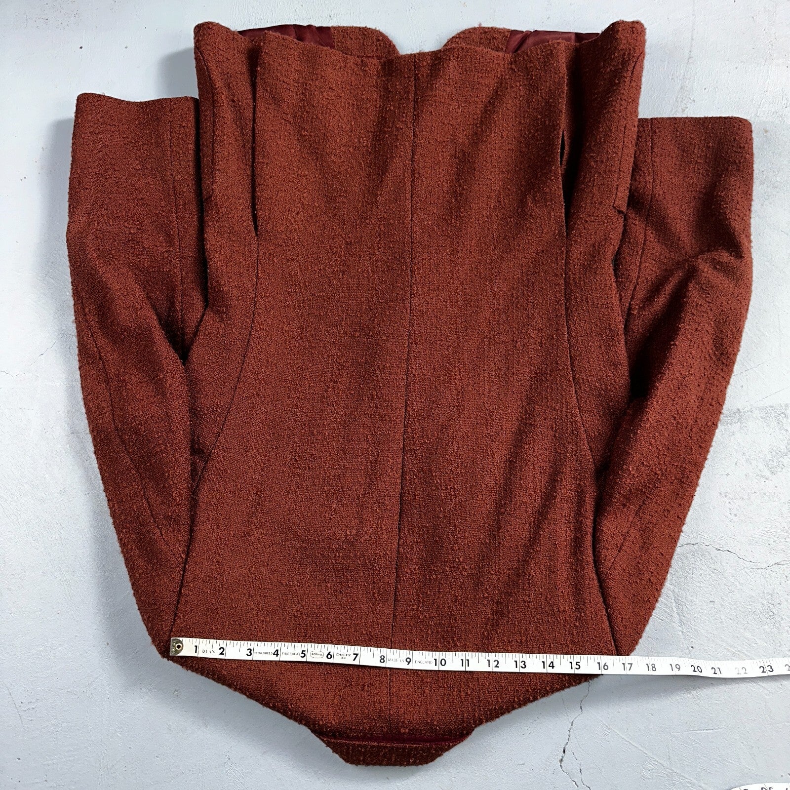 VTG Mens Suit 38 Jacket Sport Coat Rockabilly 80s 90s Red Orange Pierre Cardin