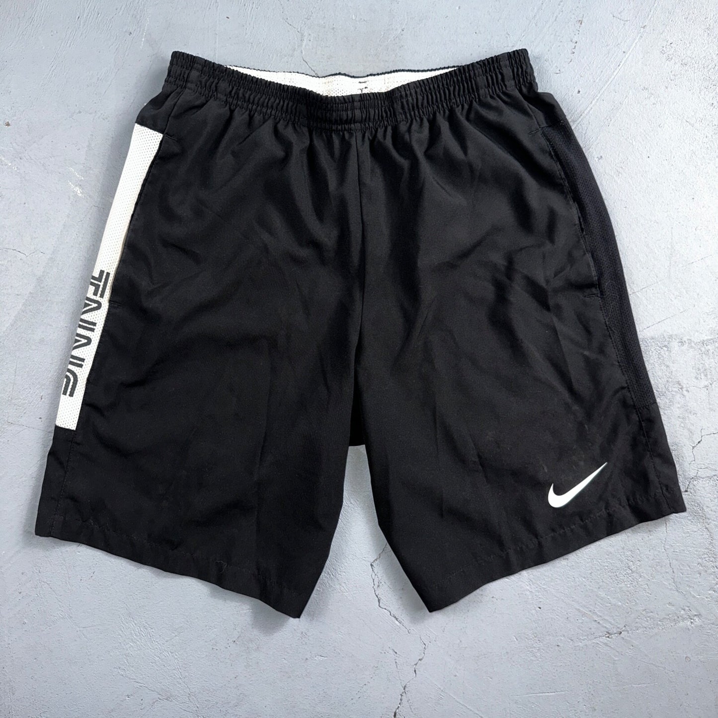 Nike Mens Athletic Gym TNNS Muscle Shorts Dri Fit Black Gym Sports Small