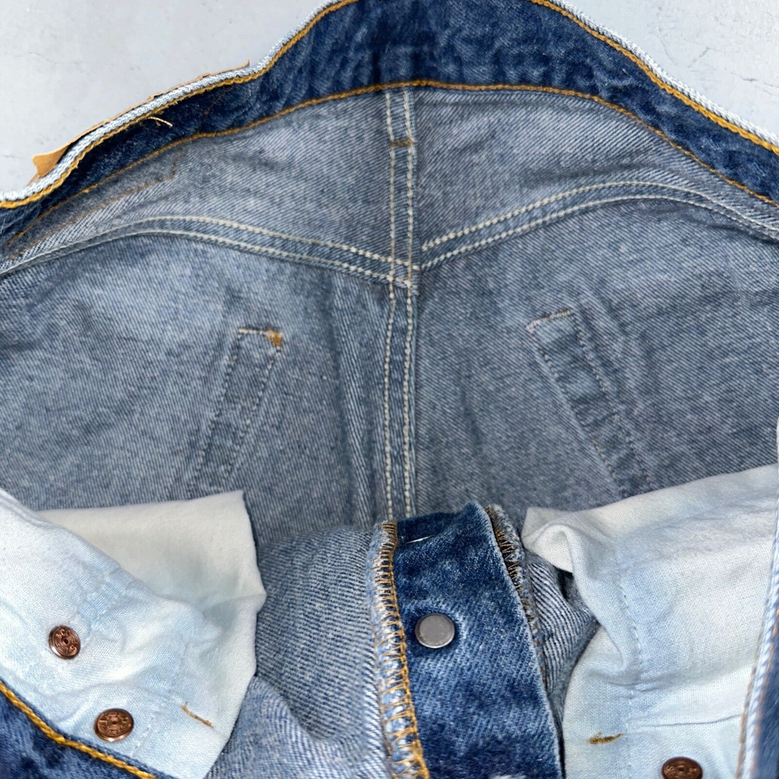 Levis 501 Vintage 90s USA XX Straight Leg Jeans Blue Med Wash 34x34 Act 31x30